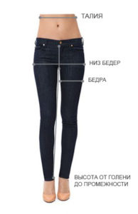 Measuring-women's-jeans