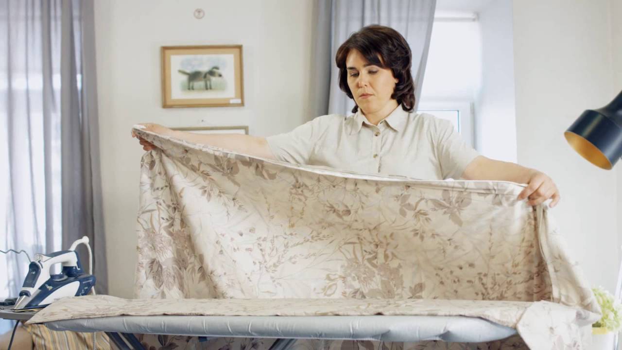 cách ủi vải Percale