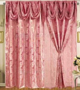 Satin jacquard curtains