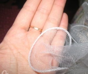 Tulle and fishing line