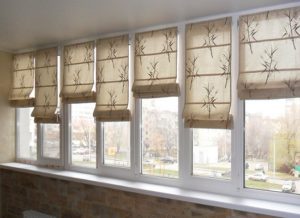 Roman blinds for the balcony