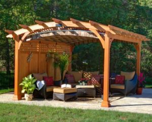 Arched pergola