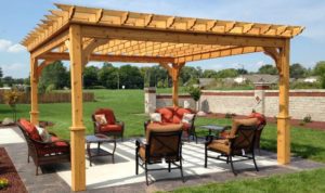 Pergola in the yard