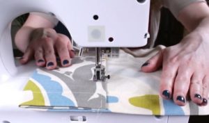 Sewing curtains with a sewing machine