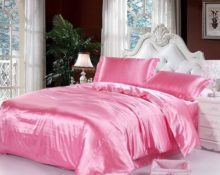 satin bed linen.