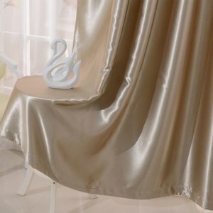 Satin curtains