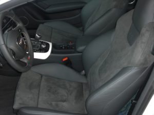 Car interior upholstered in Alcontara