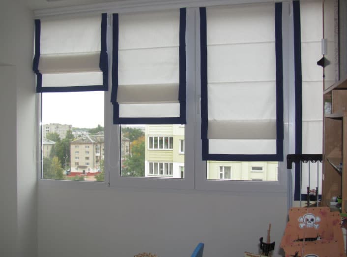 roman blinds on plastic windows