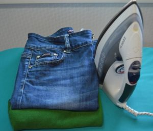 Ironing jeans