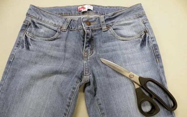 Jeans and scissors