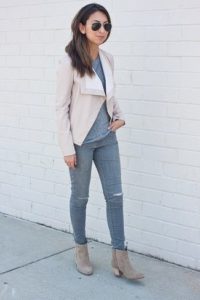 Skinny jeans with ankle boots