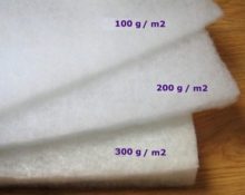 Different densities of padding polyester