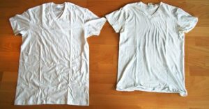 T-shirt gekrompen na het wassen