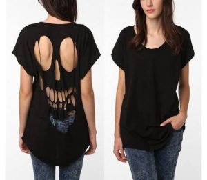 T-shirt back cutout