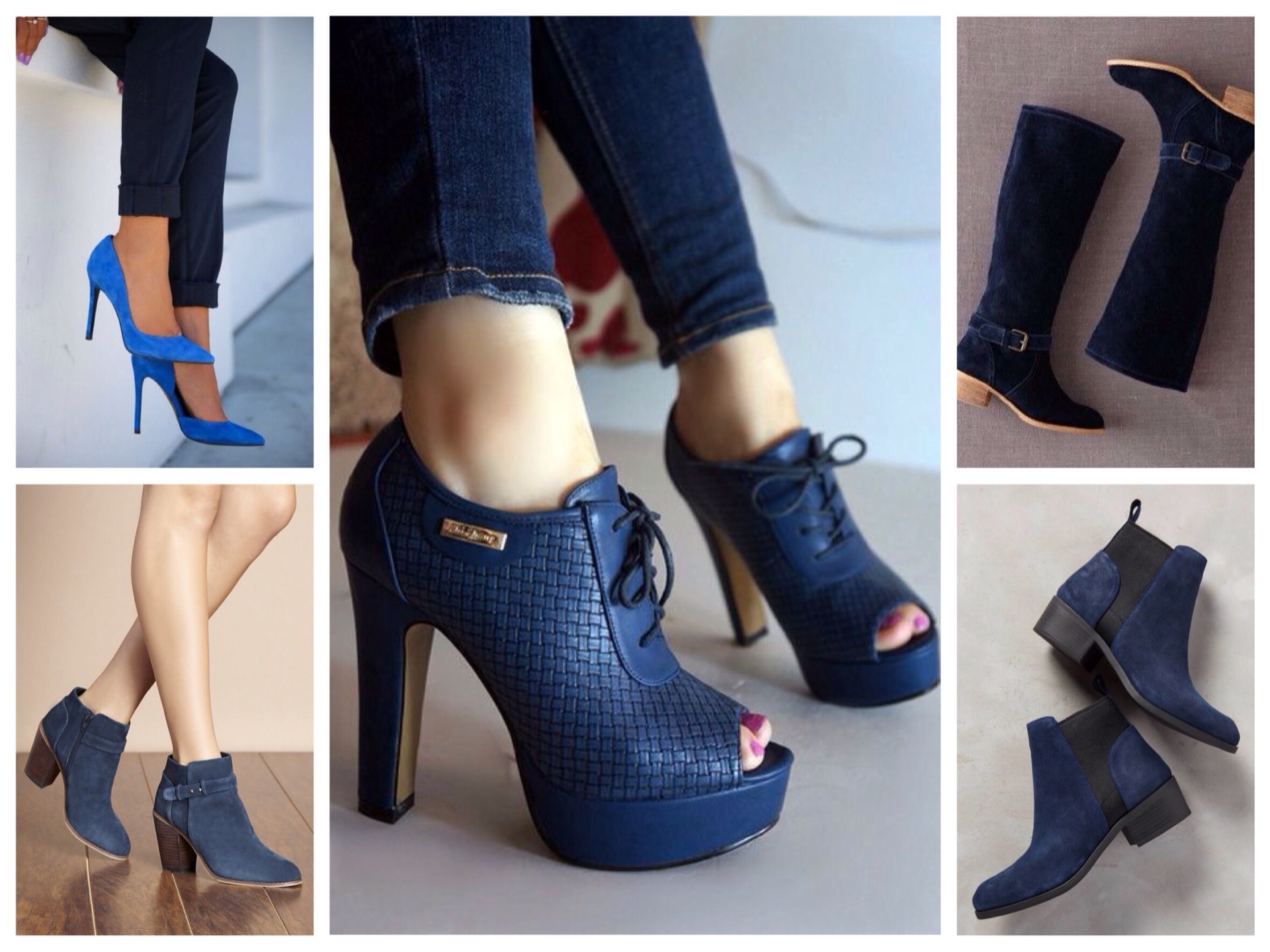 chaussures pour une veste bleue