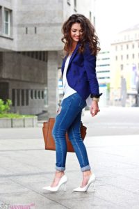 Jacke mit Jeans