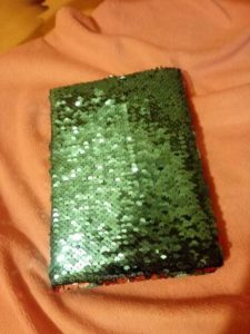 Notepad with sequins