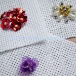 Sewing sequins with beads