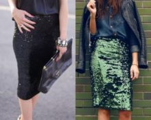 Skirt na may sequin