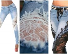 Pizzo sui jeans