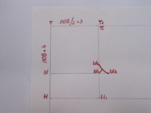 Alates T1 alla 1,5 cm saame T2