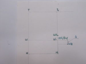 จาก t. Sh1 พวกเขาวาง POB/10 และรับ t. Sh3