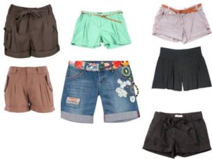 Types of women's shorts