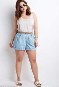 Light shorts for plus size people