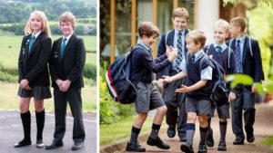 English schoolchildren in shorts