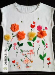 applique บนเสื้อยืด