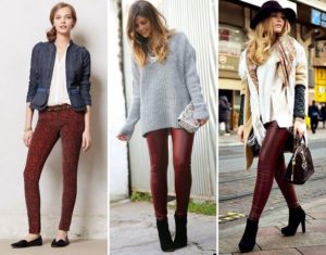 burgundy leggings