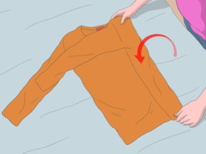 fold a long sleeve sweater