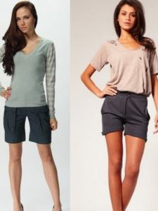 enge Shorts mit hoher Taille