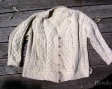 knitted sweater stretched