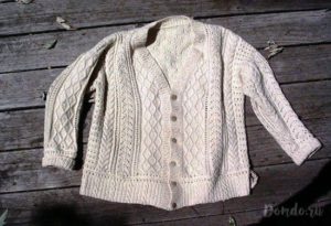 knitted sweater stretched