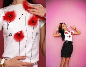 decorate a T-shirt with your own hands