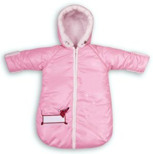 Romper for nyfødt rosa