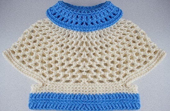 Crochet poncho for girls