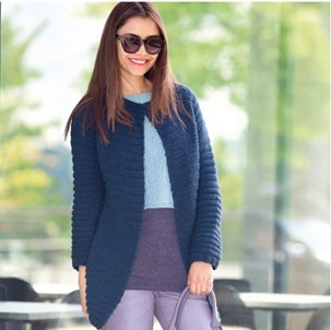 Naka-knitted ang cardigan