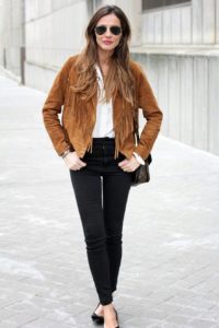 Women's brown suede jacket