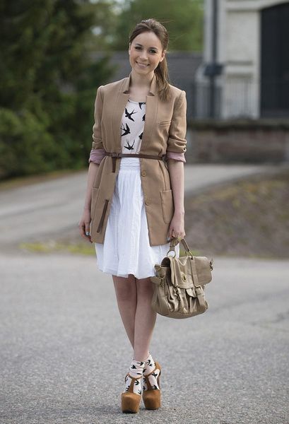 Beige Jacke