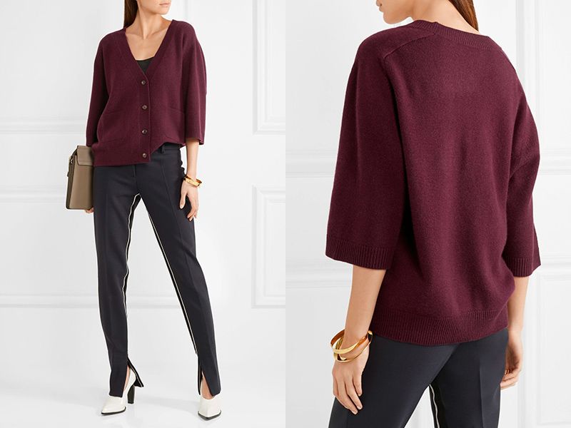 Burgundy cardigan