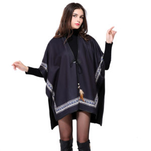 Sort poncho