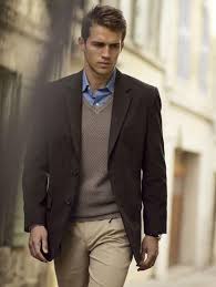 Men's tweed jacket and sweater