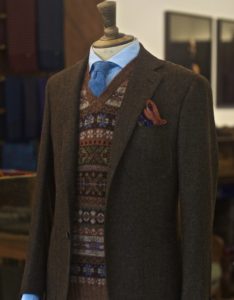 Veste en tweed pour hommes de style britannique