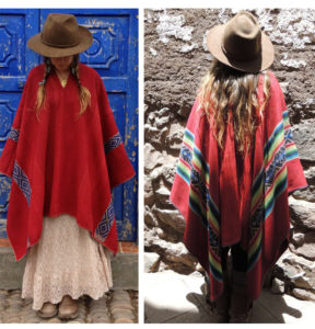 Poncho avec jupe longue