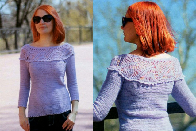 Heegelnõelaga pullover