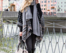 Romantischer Herbstlook mit Poncho