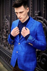 Blaue Jacke