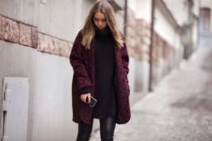 Kombinationer med en oversized bordeaux frakke